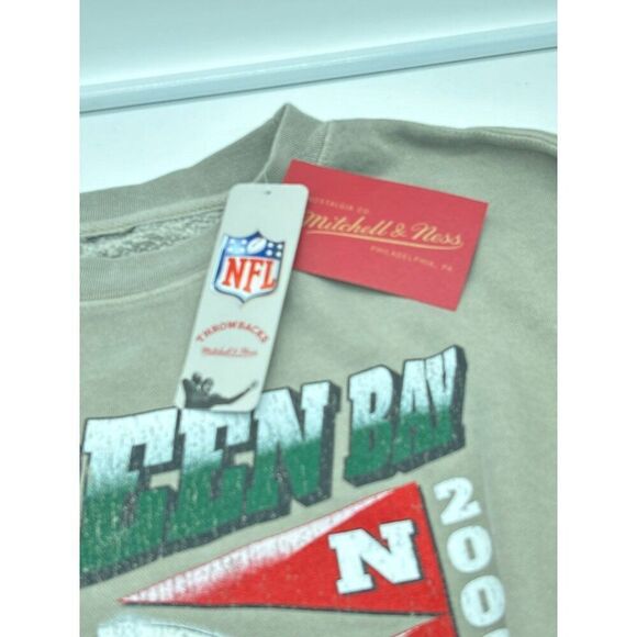 Mitchell & Ness Official NFL Merch. Green Bay Packers Sweatshirt, Light Gray, XL - Picture 5 of 14